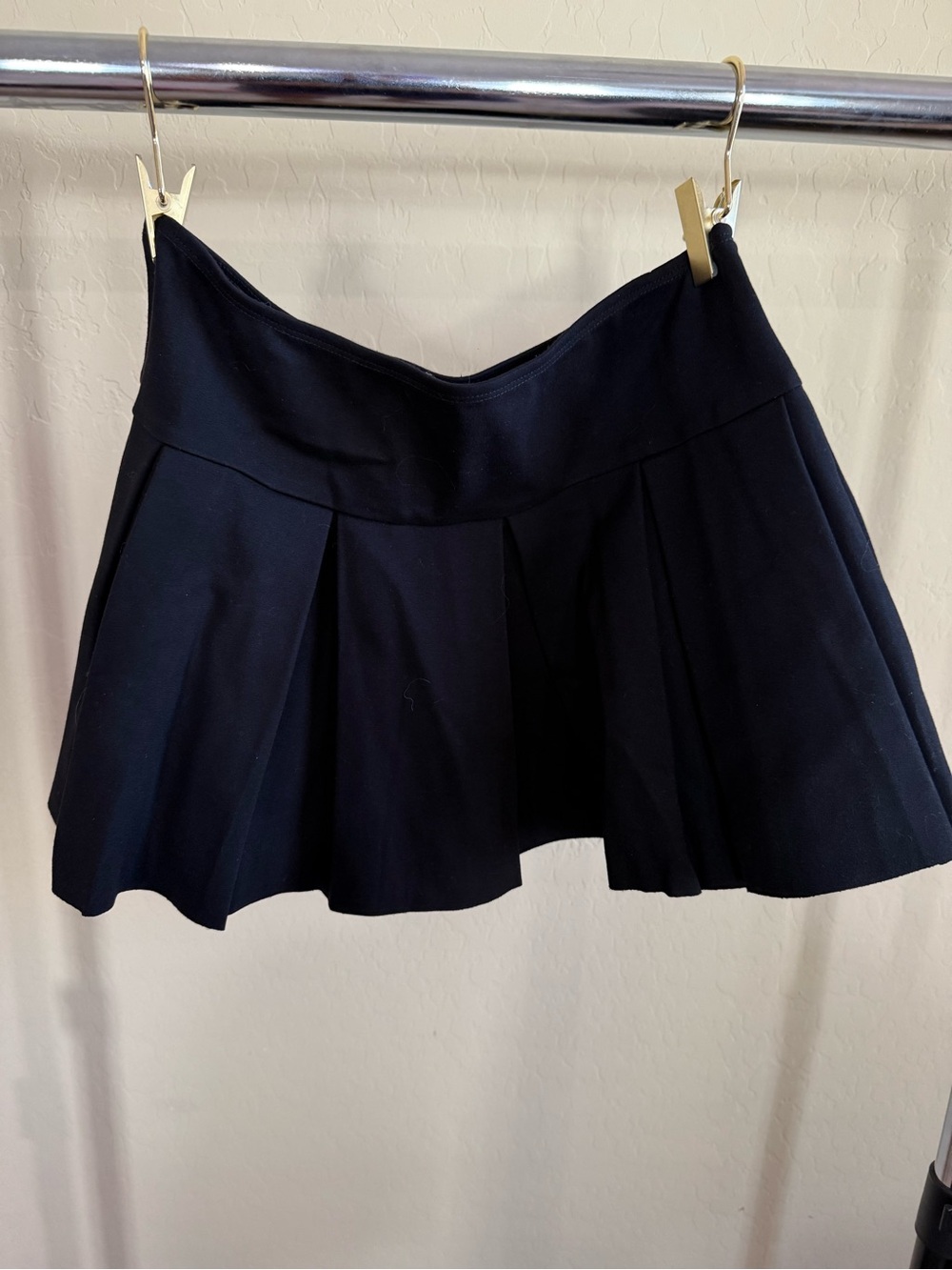 Current Mood Black Pleated Circle Skater Mini Skirt